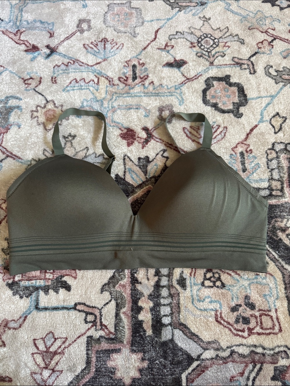 Seamless Olive Green Comfort Bra - Women Intimates